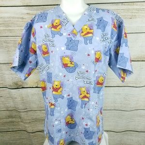 Winnie The Pooh Scrub Top Size Large